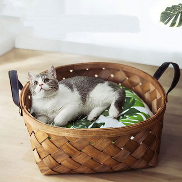 Bamboo Rattan Pet Bed